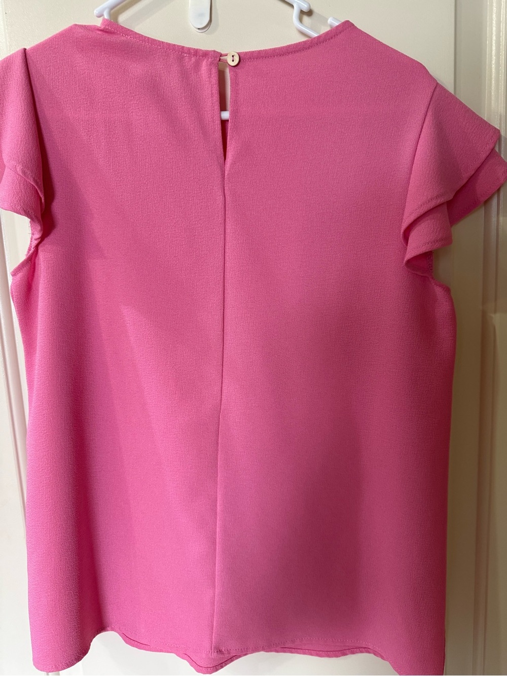 Ces Femme - Bubble Gum Pink Flutter Sleeve Blouse - Picture 3 of 6